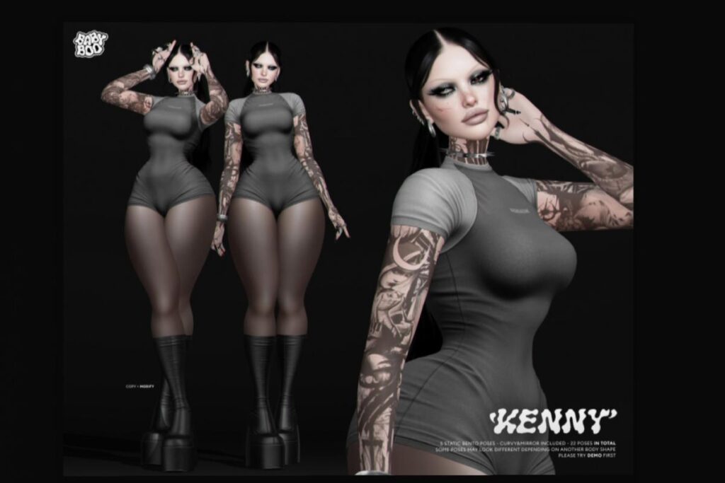 Kenny Poses, L$75 each/L$225 FP