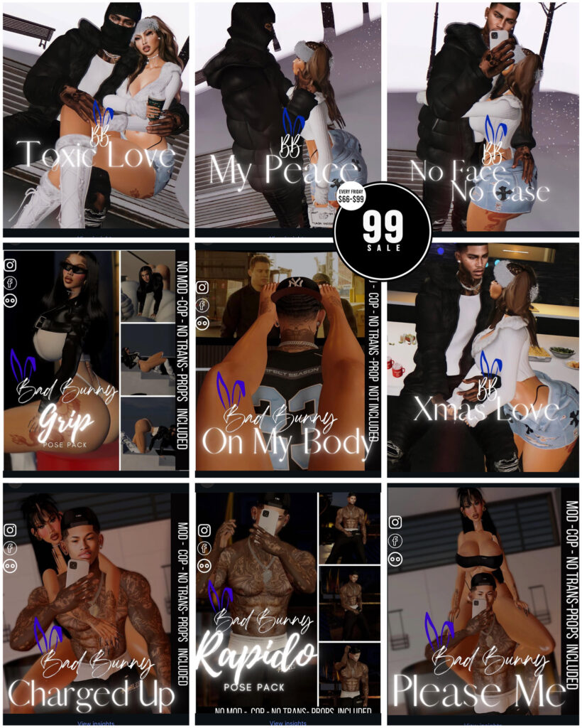 Various Single &amp; Couple Poses	&lt;a href=&quot;http://maps.secondlife.com/secondlife/Marquises%20Island/77/79/1193&quot; target=&quot;_blank&quot;&gt;Teleport&lt;/a&gt;