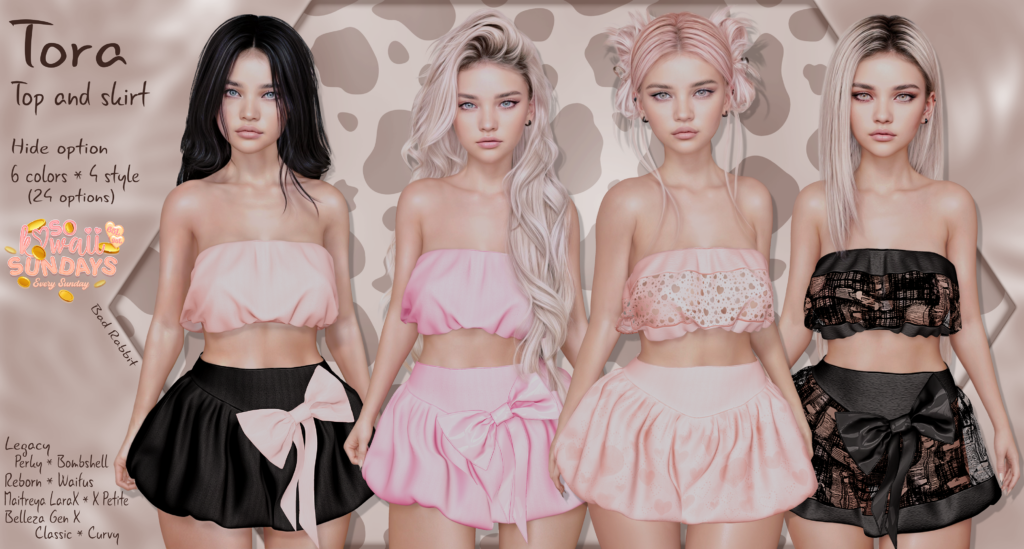 Tora Outfit - GenX/Legacy/MaitreyaX/Reborn/+mods	&lt;a href=&quot;https://maps.secondlife.com/secondlife/Sweet%20Emotion/2/160/21&quot; target=&quot;_blank&quot;&gt;Teleport&lt;/a&gt;