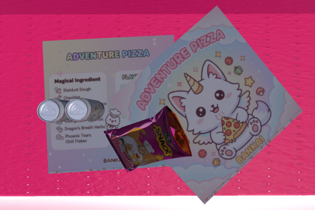 Drink, L$120 | Roshi Snack, L$120 | Pizza Congelada, L$120