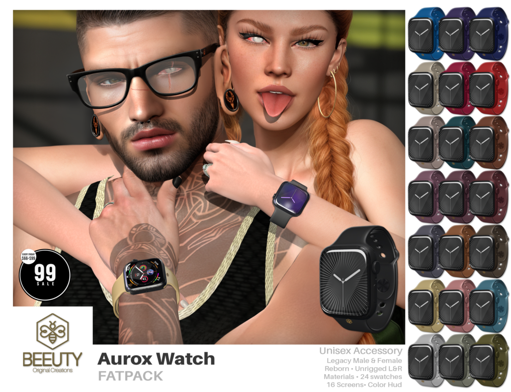 Aurox Watch Wearable Accessory	&lt;a href=&quot;http://maps.secondlife.com/secondlife/Northwich%20Land/11/182/21&quot; target=&quot;_blank&quot;&gt;Teleport&lt;/a&gt;