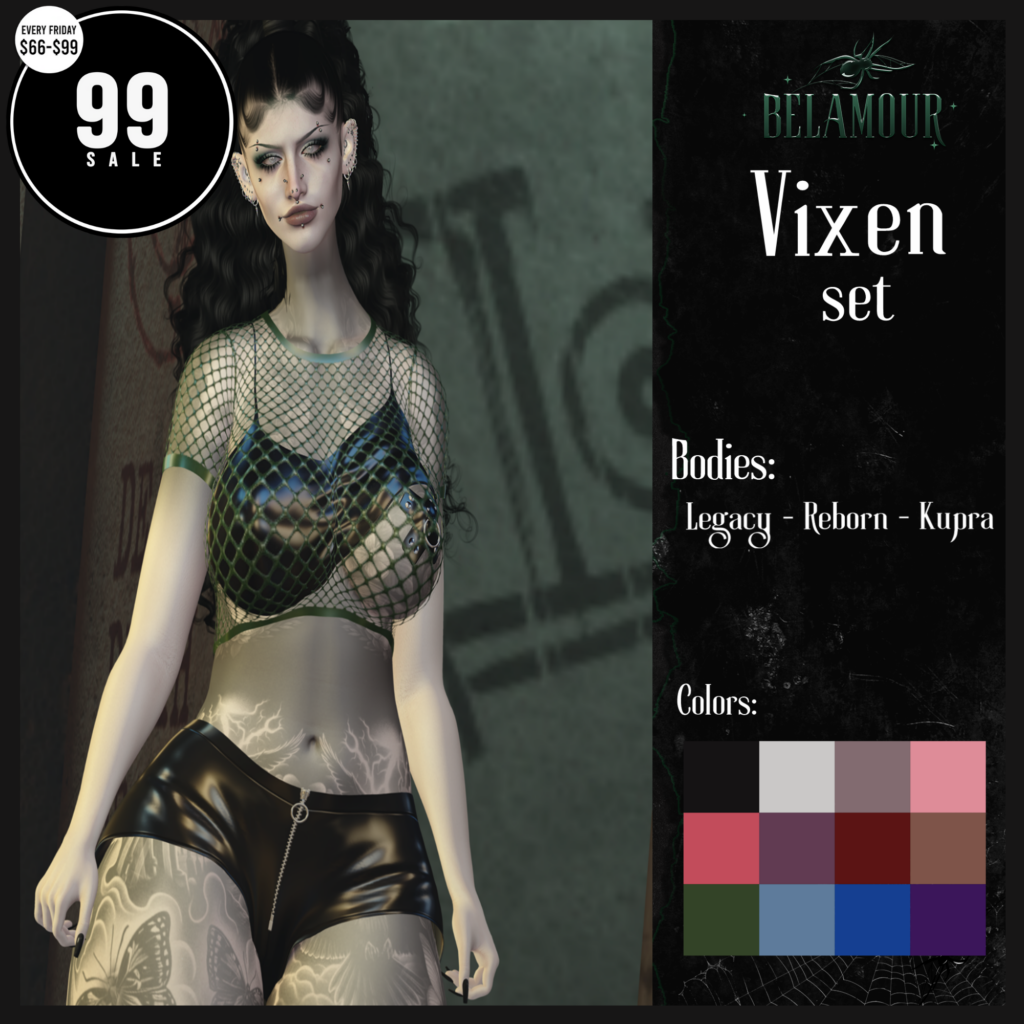 Vixen Set - Inithium/Legacy/Reborn	&lt;a href=&quot;http://maps.secondlife.com/secondlife/Promised%20Beach/54/94/406&quot; target=&quot;_blank&quot;&gt;Teleport&lt;/a&gt;