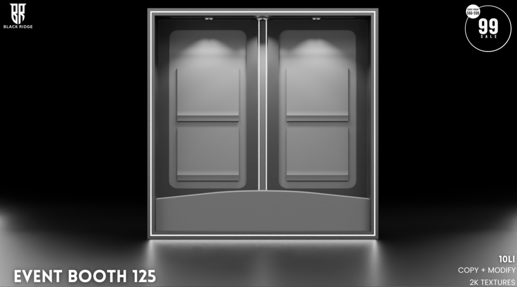 Event Booth 125	<a href="http://maps.secondlife.com/secondlife/Wilderdale/156/174/400" target="_blank">Teleport</a>