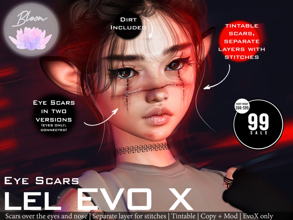 Eye Scars - EvoX	<a href="https://maps.secondlife.com/secondlife/Optimal/179/17/1601" target="_blank">Teleport</a>