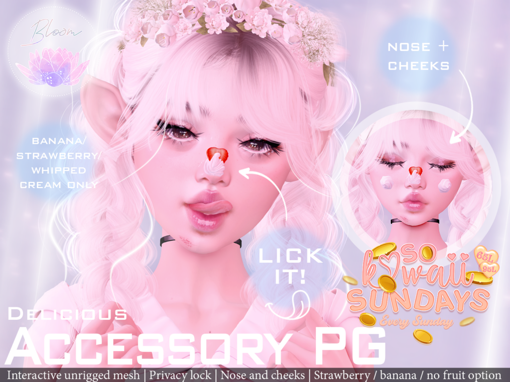 Delicious Accessories	&lt;a href=&quot;https://maps.secondlife.com/secondlife/Optimal/179/17/1601&quot; target=&quot;_blank&quot;&gt;Teleport&lt;/a&gt;