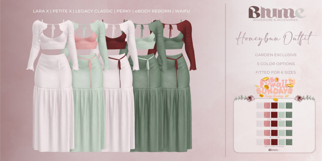 Honeybun Outfit - Legacy/MaitreyaX/Reborn/+mods	&lt;a href=&quot;http://maps.secondlife.com/secondlife/Bruschetta/149/46/1301&quot; target=&quot;_blank&quot;&gt;Teleport&lt;/a&gt;