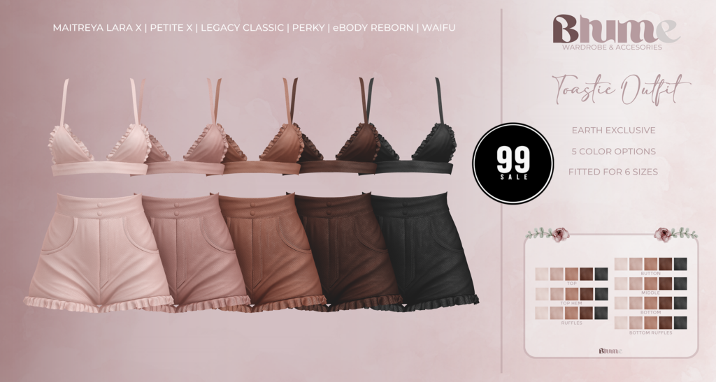 Toastie Outfit Earth - Legacy/MaitreyaX/Reborn/+mods	&lt;a href=&quot;http://maps.secondlife.com/secondlife/Bruschetta/148/41/1301&quot; target=&quot;_blank&quot;&gt;Teleport&lt;/a&gt;