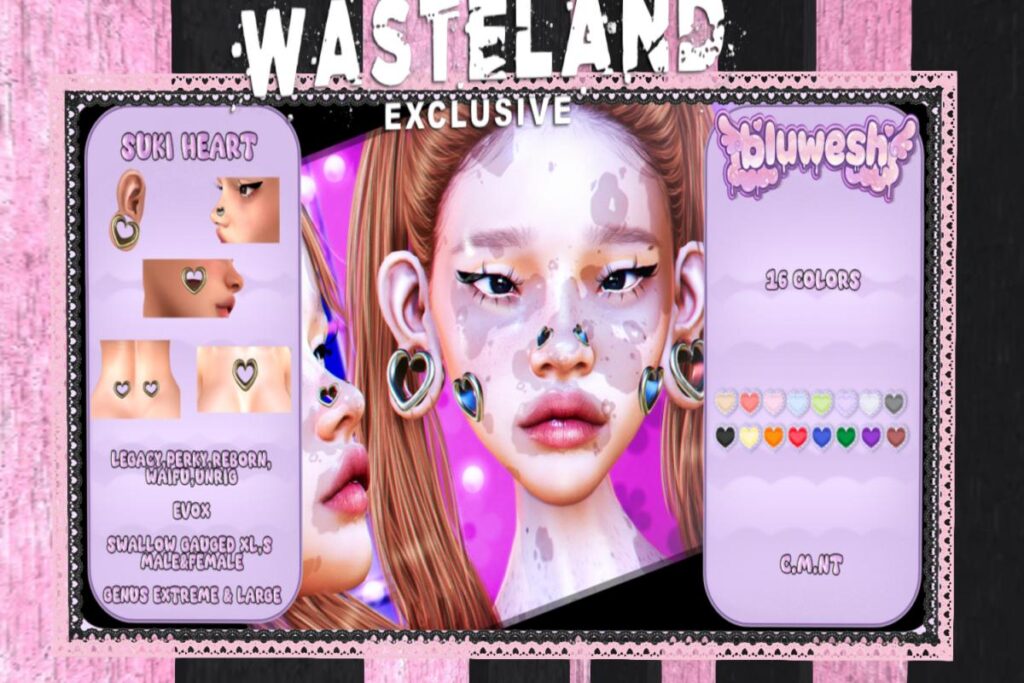 Suki Heart - See Ad for Fits, L$299 each/L$900 FP