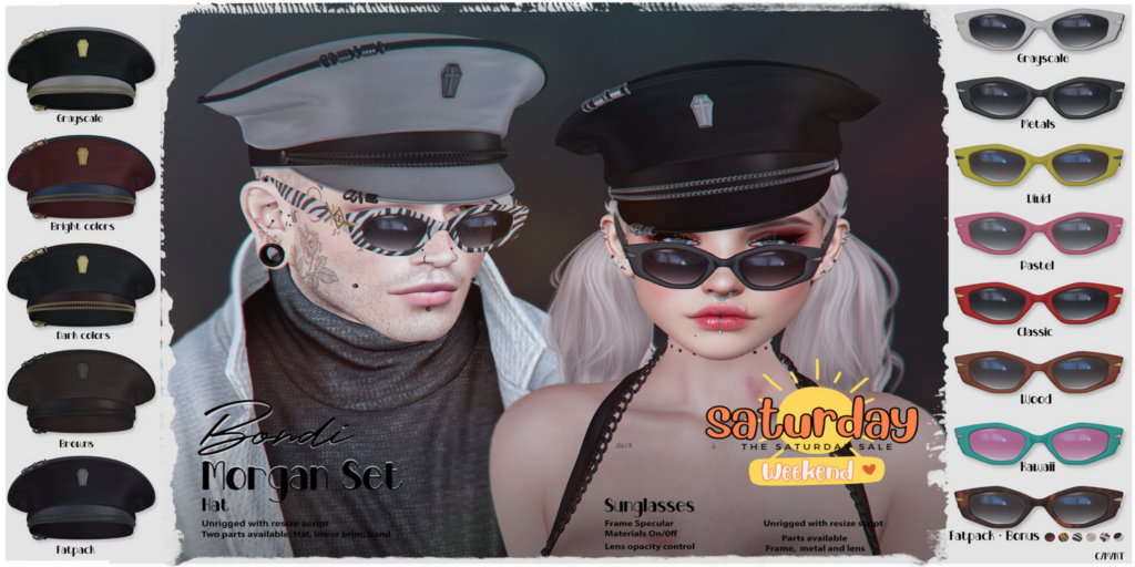 Morgan Hat &amp; Sunglasses	&lt;a href=&quot;http://maps.secondlife.com/secondlife/Daydreaming/19/66/22&quot; target=&quot;_blank&quot;&gt;Teleport&lt;/a&gt;