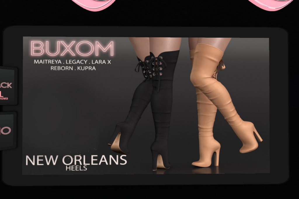 New Orlean Boots - Inithium/Legacy/Maitreya/Reborn/+mods	&lt;a href=&quot;http://maps.secondlife.com/secondlife/Vanilla%20Bae/104/105/27&quot; target=&quot;_blank&quot;&gt;Teleport&lt;/a&gt;