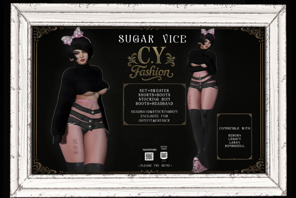 Sugar Vice Set - Legacy/MaitreyaX/Reborn, L$199-L$249 each/L$1799 FP