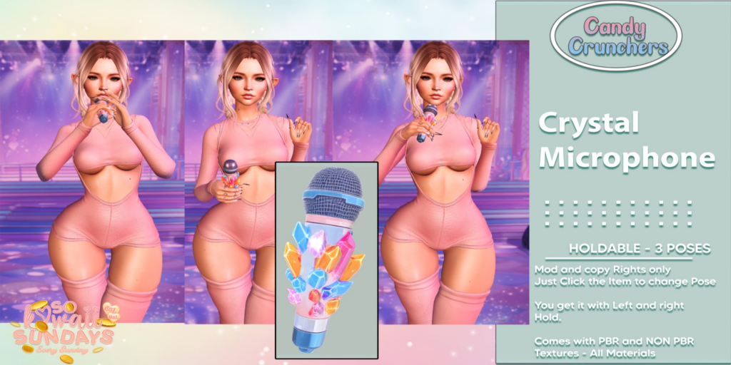 Crystal Microphone Holdable	&lt;a href=&quot;http://maps.secondlife.com/secondlife/New%20Days/231/186/2001&quot; target=&quot;_blank&quot;&gt;Teleport&lt;/a&gt;