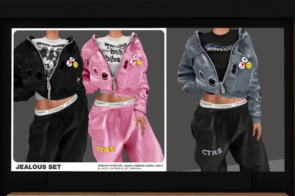 Jealous Set - Inithium/Legacy/MaitreyaX/Reborn, L$299 each/L$1899 each FP/L$399 Top Color HUD
