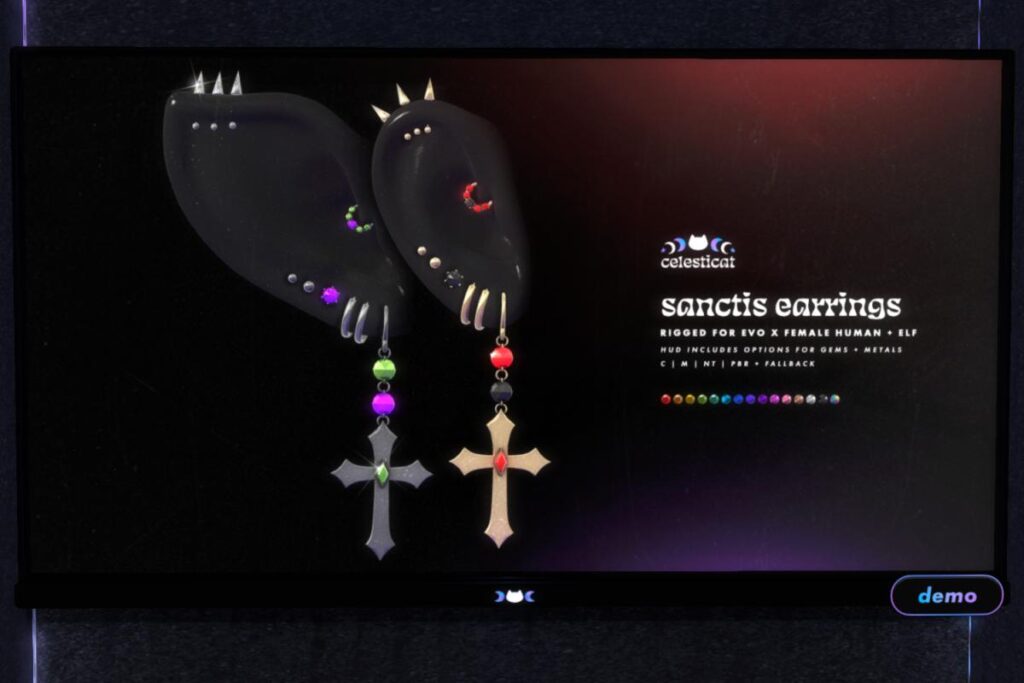 Sanctis Earrings - EvoX F Ears, L$350