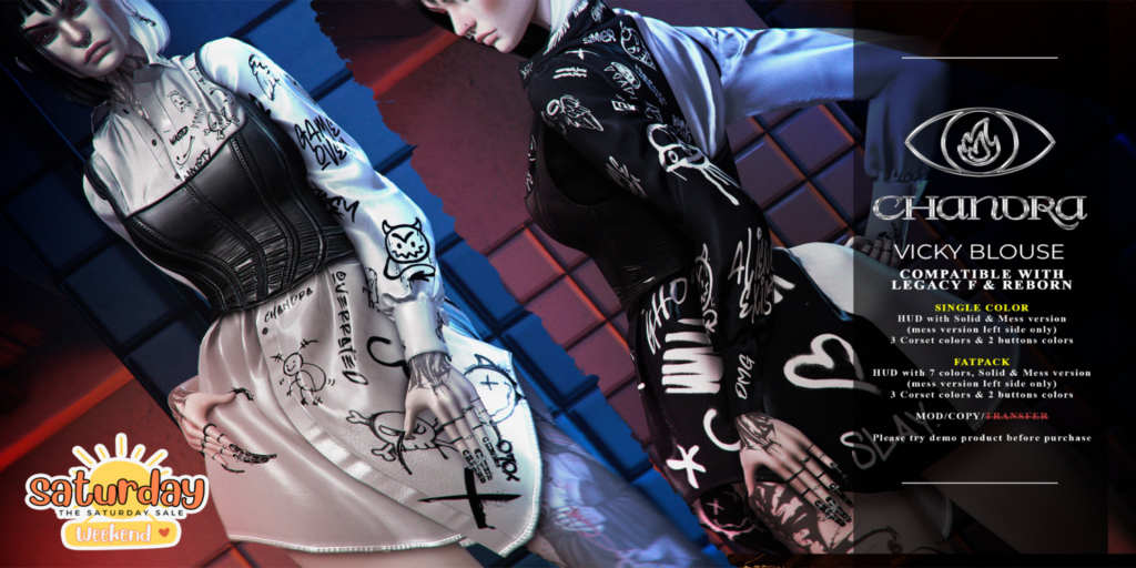 Vicky Blouse - Legacy/Reborn	&lt;a href=&quot;http://maps.secondlife.com/secondlife/Hell%20Fire/61/64/502&quot; target=&quot;_blank&quot;&gt;Teleport&lt;/a&gt;