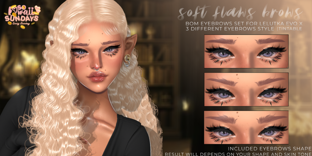 Soft Flaws Brows - EvoX	&lt;a href=&quot;https://maps.secondlife.com/secondlife/Hashira/37/169/3&quot; target=&quot;_blank&quot;&gt;Teleport&lt;/a&gt;