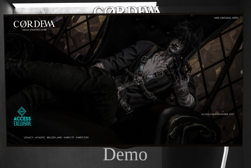 Strapped Shirt - Jake/Kario Fit+Flex/Legacy/+mods, L$350 each/L$1250 FP