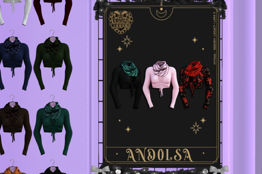 Andolsa Top - Legacy/MaitreyaX/Reborn, L$175 each/L$999 FP