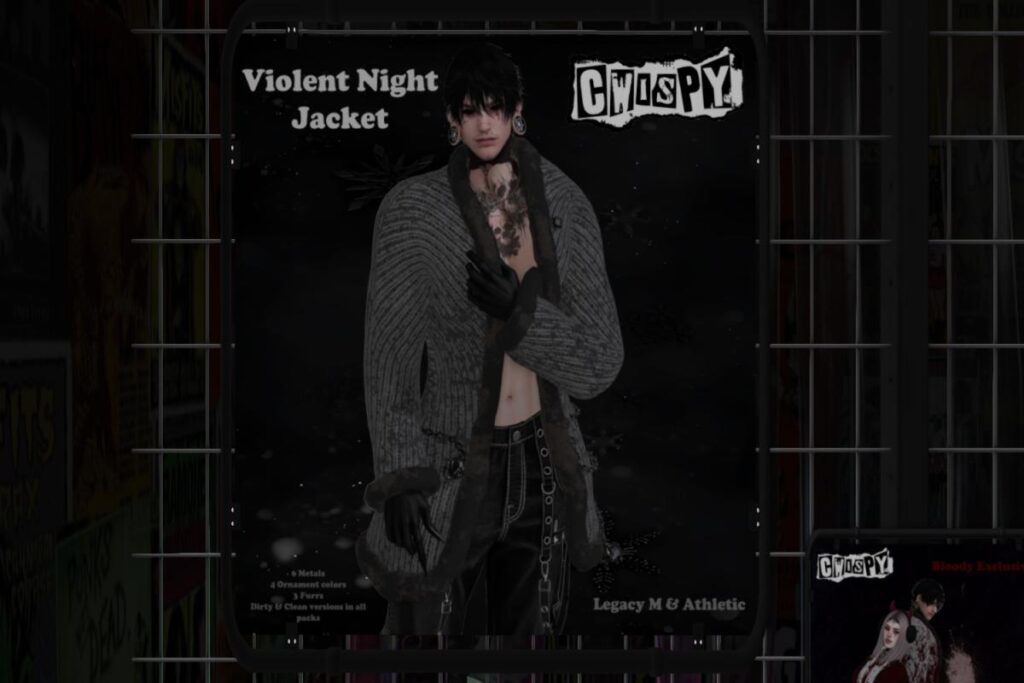 Violent Night Jacket - Legacy/+mods, L$249 each/L$949 FP
