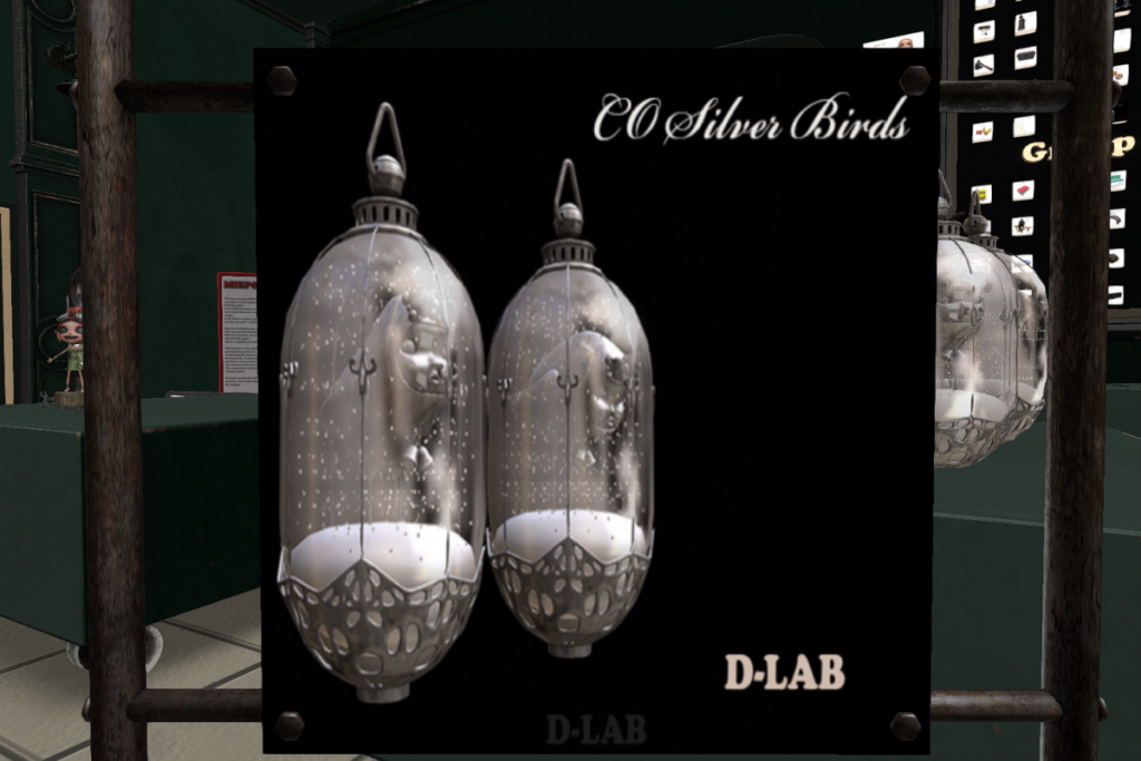Silver Birds	&lt;a href=&quot;http://maps.secondlife.com/secondlife/D%20LAB/26/139/3000&quot; target=&quot;_blank&quot;&gt;Teleport&lt;/a&gt;