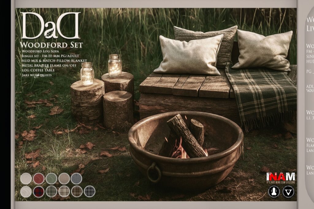 Woodford Decor Set, L$180-L$780 each/L$870 PG FP/L$1100 Adult FP