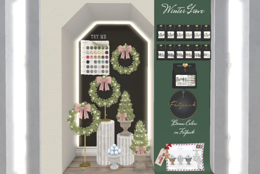 Winter Grove Decor Set, L$249 each/L$1249 FP