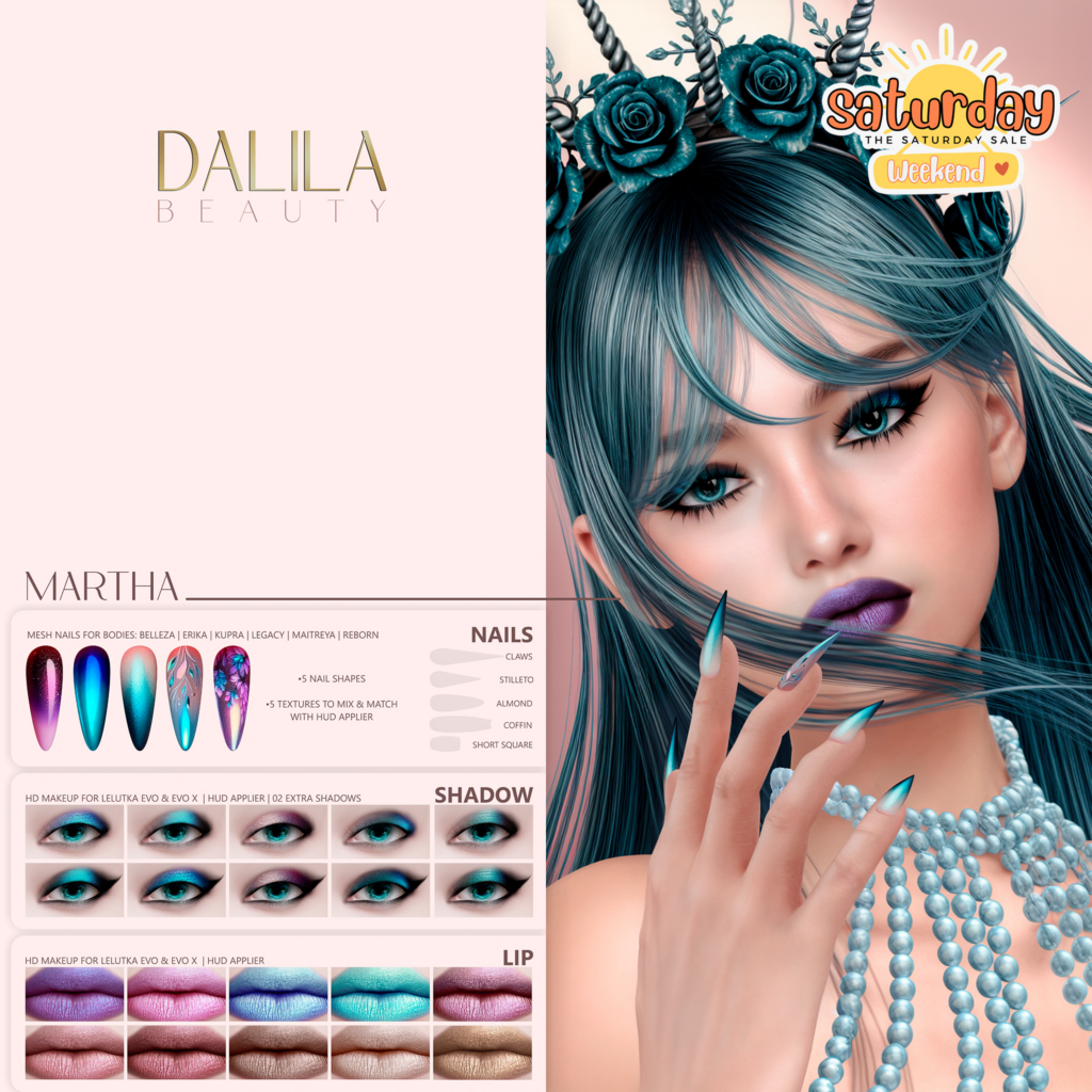 Martha Cosmetics &amp; Mesh Nails - see ad for fits	&lt;a href=&quot;https://maps.secondlife.com/secondlife/Midnight%20Bliss/180/161/1998&quot; target=&quot;_blank&quot;&gt;Teleport&lt;/a&gt;