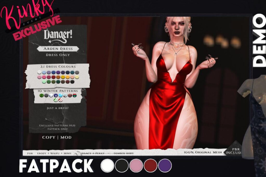 Arden Dress - Reborn/+mods, L$149 each/L$449 FP