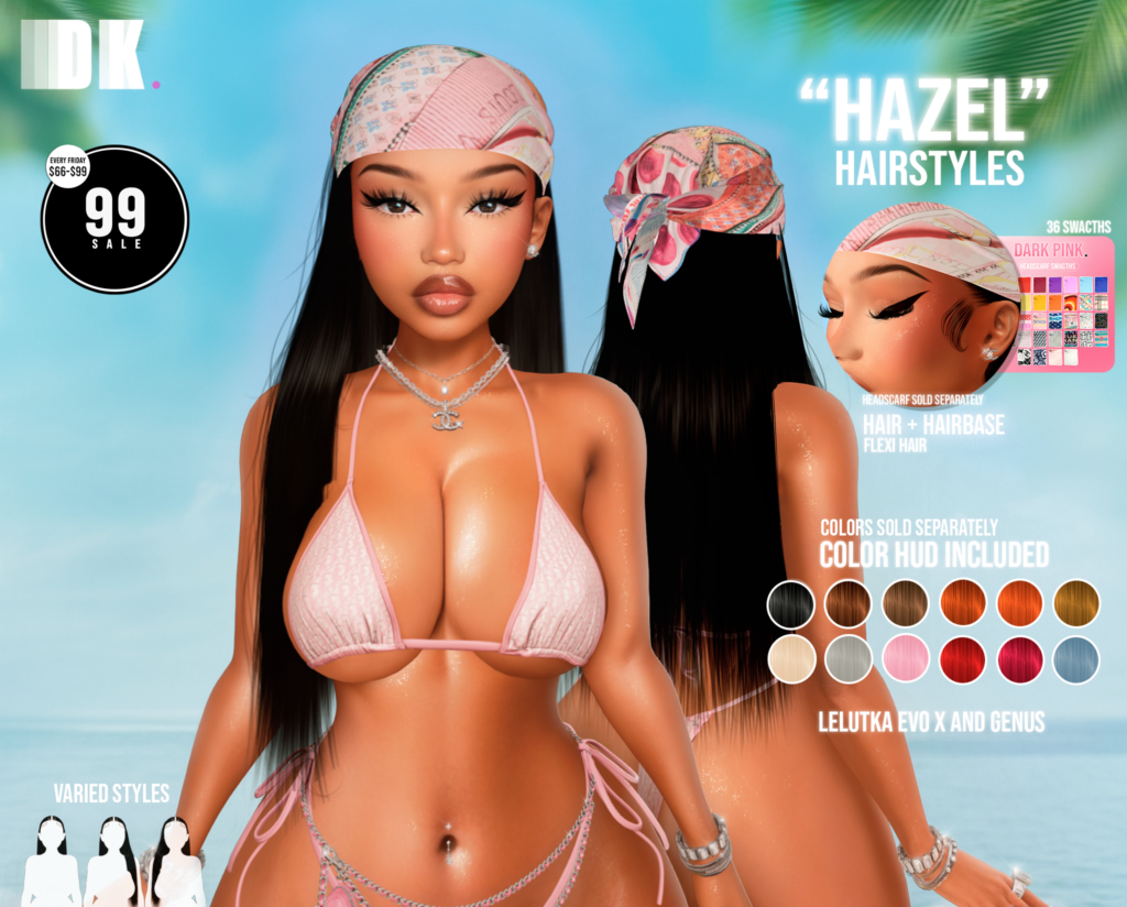 Hazel Hairstyle with Hairbase - EvoX/Genus	&lt;a href=&quot;http://maps.secondlife.com/secondlife/Shadowholt/182/127/1802&quot; target=&quot;_blank&quot;&gt;Teleport&lt;/a&gt;