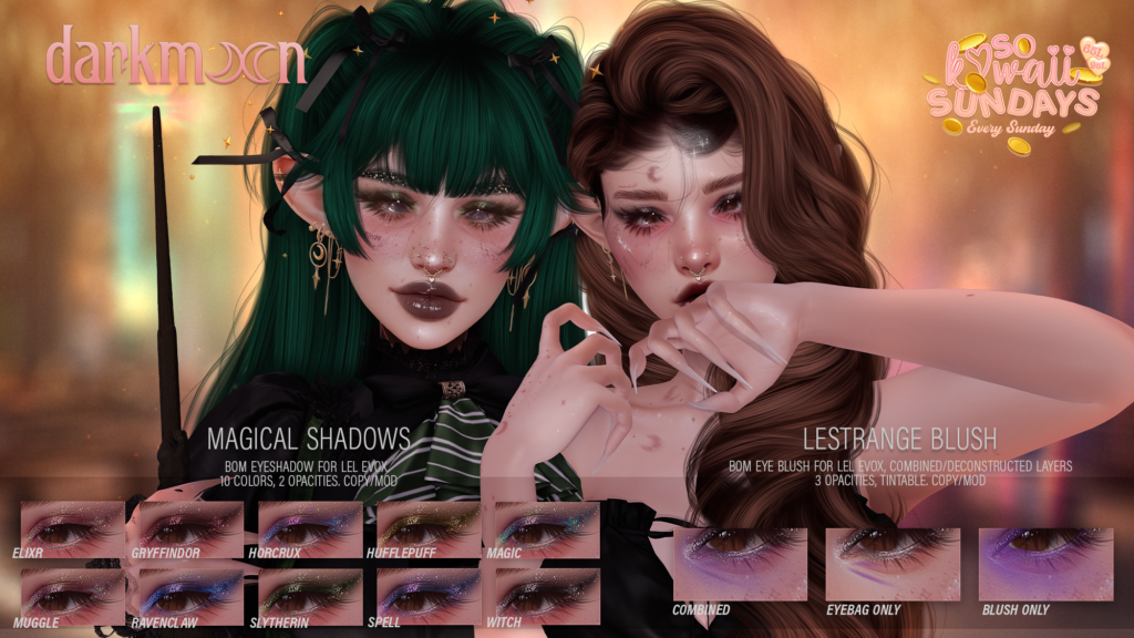 Magical Shadows &amp; Lestrange Blush - EvoX	&lt;a href=&quot;https://maps.secondlife.com/secondlife/Woodberry/151/87/23&quot; target=&quot;_blank&quot;&gt;Teleport&lt;/a&gt;