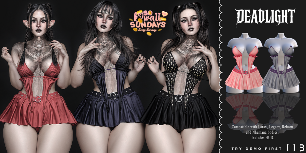 113 Outfit - Legacy/MaitreyaX/Nhumana/Reborn	&lt;a href=&quot;https://maps.secondlife.com/secondlife/Helgrind/16/46/3603&quot; target=&quot;_blank&quot;&gt;Teleport&lt;/a&gt;