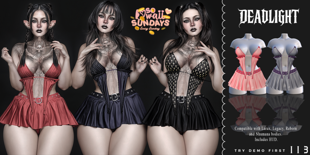 113 Outfit - Legacy/MaitreyaX/Nhumana/Reborn	&lt;a href=&quot;https://maps.secondlife.com/secondlife/Helgrind/17/55/3603&quot; target=&quot;_blank&quot;&gt;Teleport&lt;/a&gt;