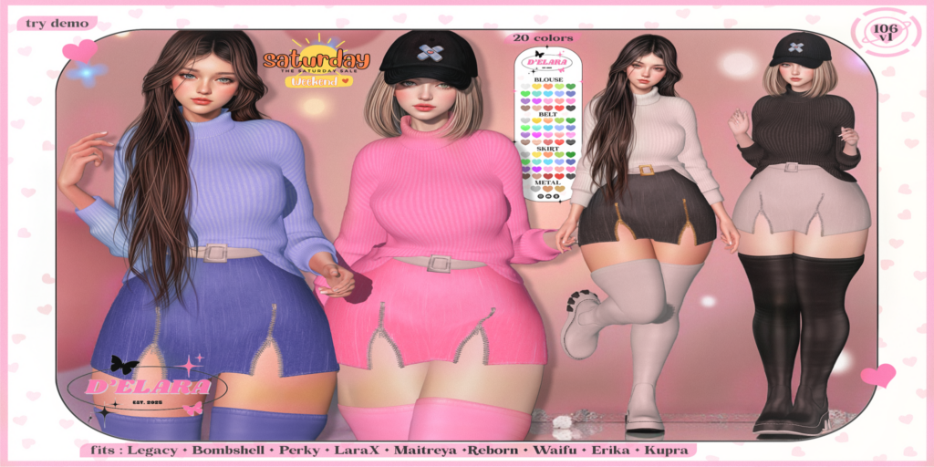 106 Outfit V1 - Erika/Inithium/Legacy/Maitreya/Reborn/+mods	&lt;a href=&quot;http://maps.secondlife.com/secondlife/Aurora%20Field/40/191/3869&quot; target=&quot;_blank&quot;&gt;Teleport&lt;/a&gt;