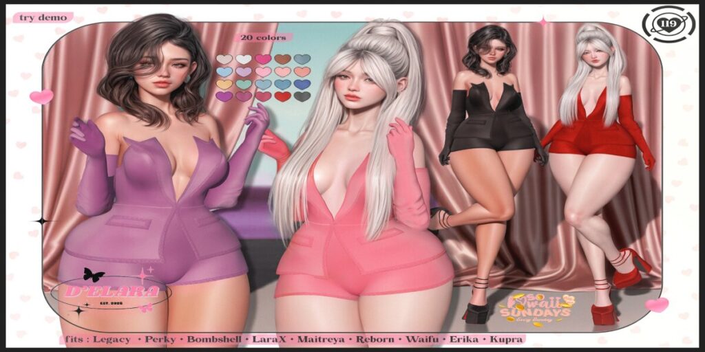 119 Outfit - Erika/Inithium/Legacy/Maitreya/Reborn/+mods	&lt;a href=&quot;http://maps.secondlife.com/secondlife/Malkine/62/98/3915&quot; target=&quot;_blank&quot;&gt;Teleport&lt;/a&gt;