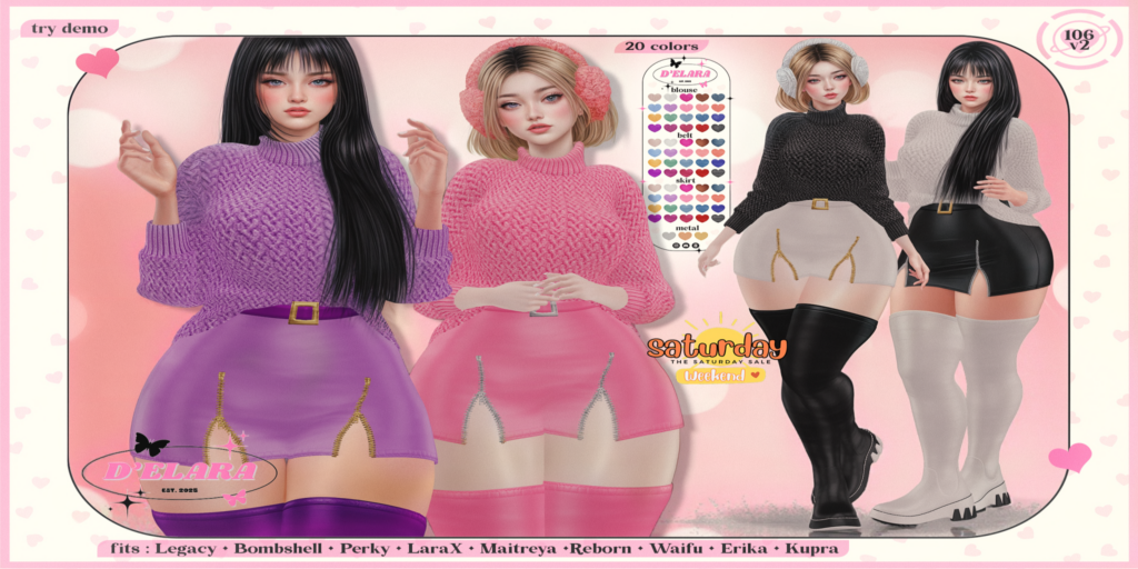 106 Outfit V2 - Erika/Inithium/Legacy/Maitreya/Reborn/+mods	&lt;a href=&quot;http://maps.secondlife.com/secondlife/Aurora%20Field/40/191/3869&quot; target=&quot;_blank&quot;&gt;Teleport&lt;/a&gt;