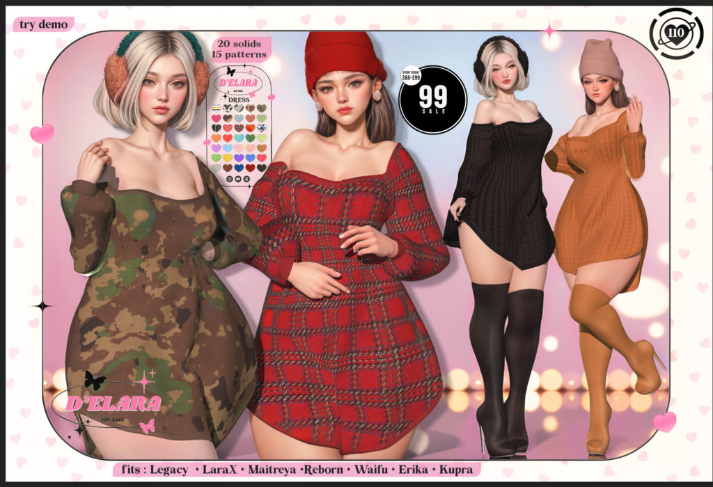 Outfit #110 - Erika/Inithium/Legacy/Maitreya/Reborn/+mods	&lt;a href=&quot;http://maps.secondlife.com/secondlife/Aurora%20Field/40/191/3869&quot; target=&quot;_blank&quot;&gt;Teleport&lt;/a&gt;