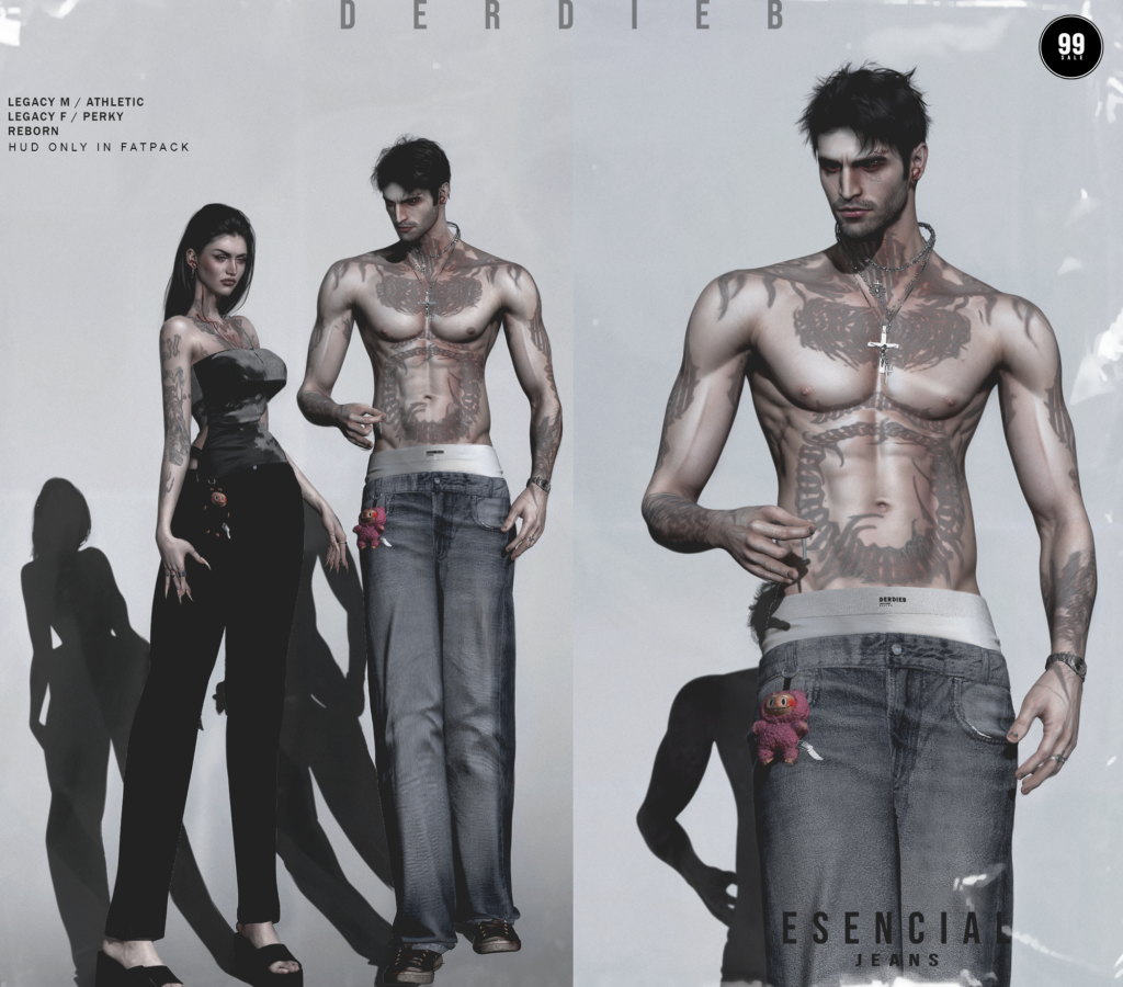 Esencial Jeans - Legacy F+M/Reborn/+mods	&lt;a href=&quot;http://maps.secondlife.com/secondlife/Lockheart/209/71/3701&quot; target=&quot;_blank&quot;&gt;Teleport&lt;/a&gt;