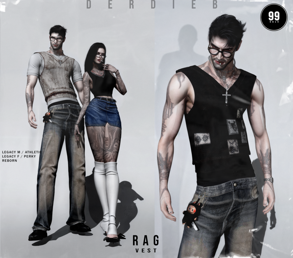 Rag Vest - Legacy F+M/Reborn/+mods	&lt;a href=&quot;http://maps.secondlife.com/secondlife/Lockheart/212/62/3701&quot; target=&quot;_blank&quot;&gt;Teleport&lt;/a&gt;