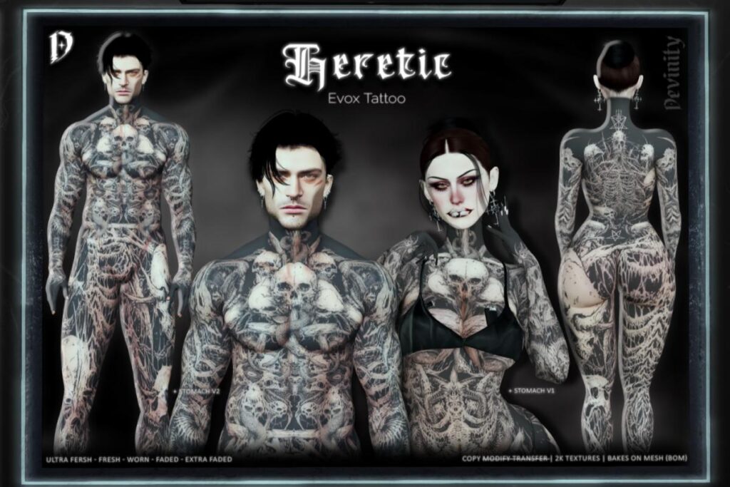 Heretic Tattoo - EvoX, L$299