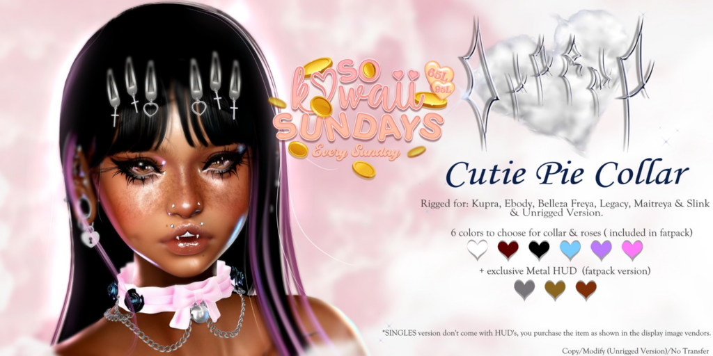 Cutie Pie Collar - Freya/Inithium/Legacy/Maitreya/Reborn/Slink/unrigged	&lt;a href=&quot;http://maps.secondlife.com/secondlife/Ancient%20Sanctuary/62/218/1704&quot; target=&quot;_blank&quot;&gt;Teleport&lt;/a&gt;