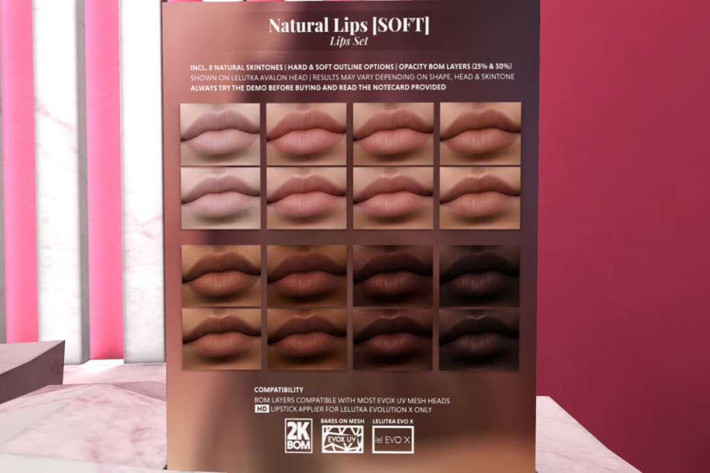 Natural Soft Lips - EvoX, L$200