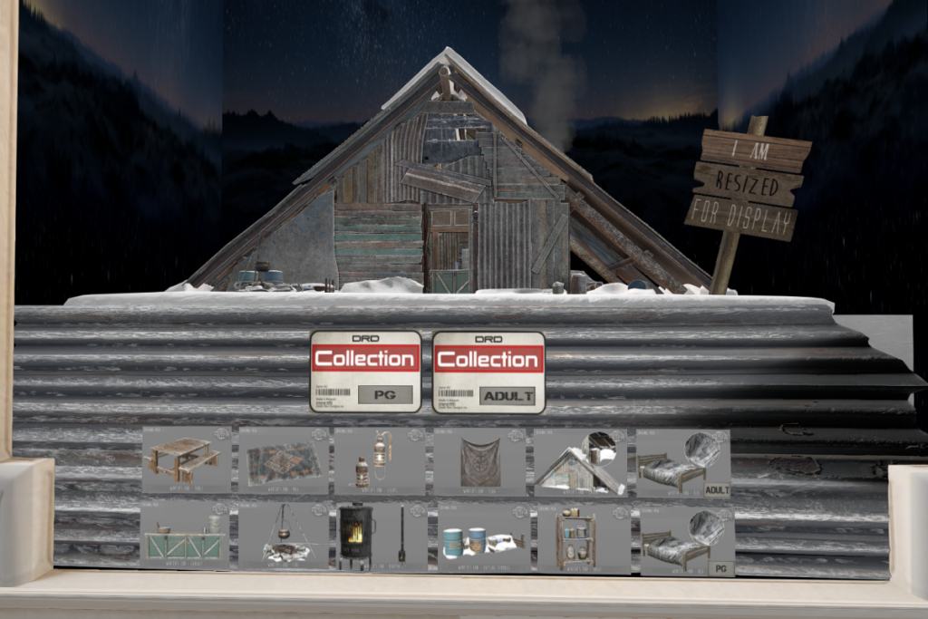 Winters End Collection, L$275-L$975 each/L$2975 PG FP/L$3275 Adult FP