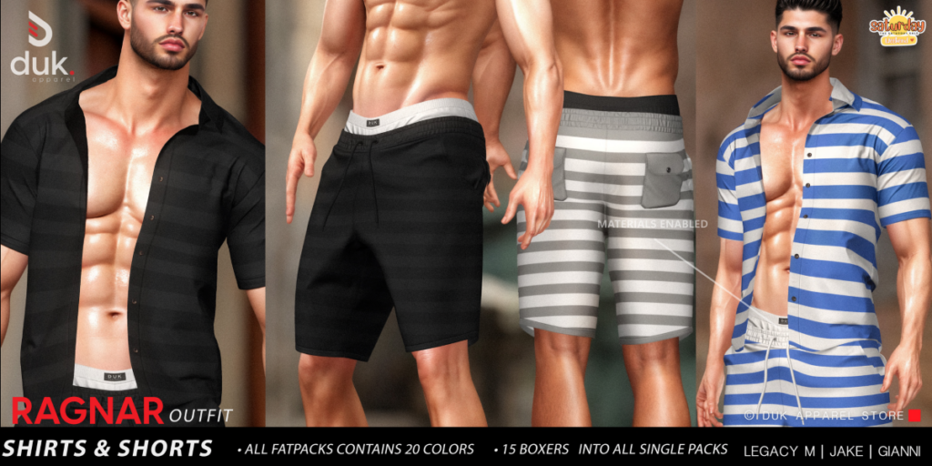 Ragnar Outfit - Gianni/Jake/Legacy	&lt;a href=&quot;http://maps.secondlife.com/secondlife/Heartbreak/139/143/94&quot; target=&quot;_blank&quot;&gt;Teleport&lt;/a&gt;
