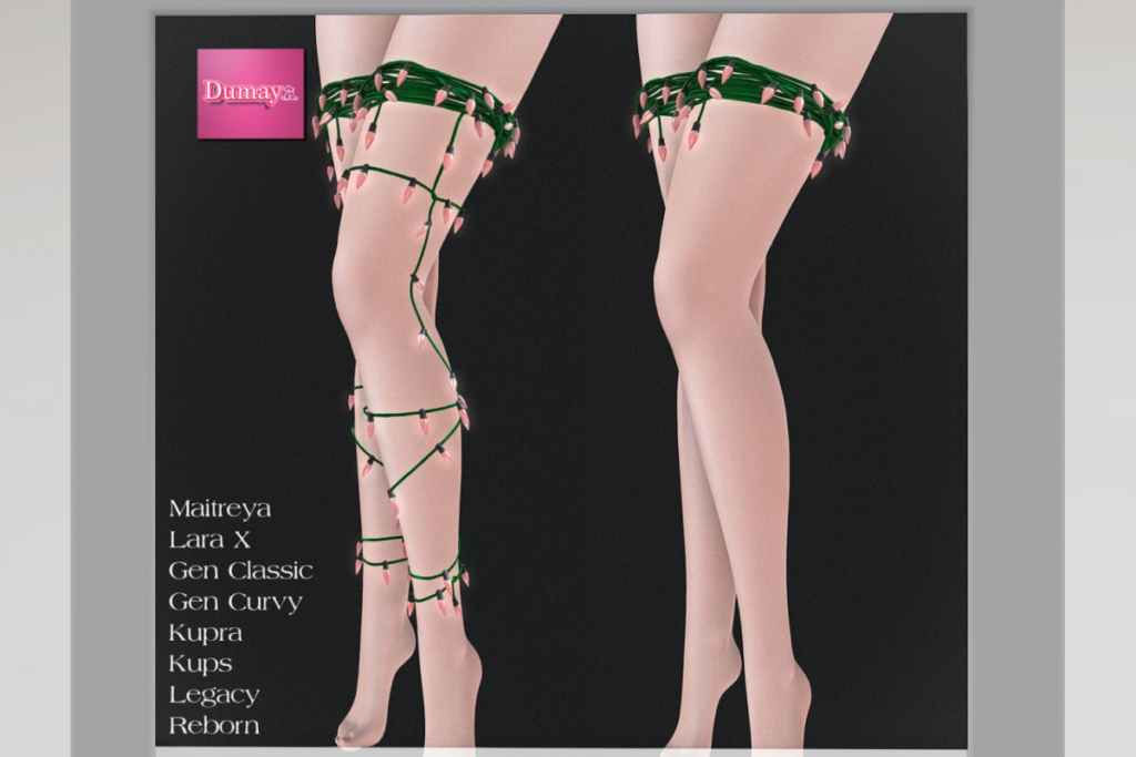 Xmas Lights Leg Wrap - GenX/Inithium/Legacy/Maitreya/Reborn/+mods, L$199 each