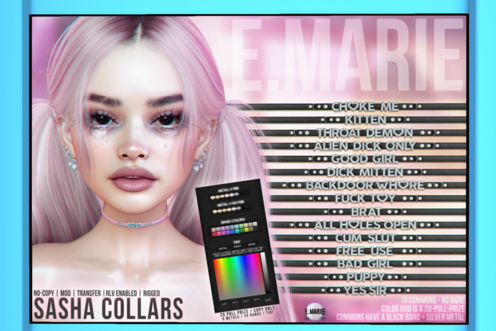 Sasha Collars, L$69 per play