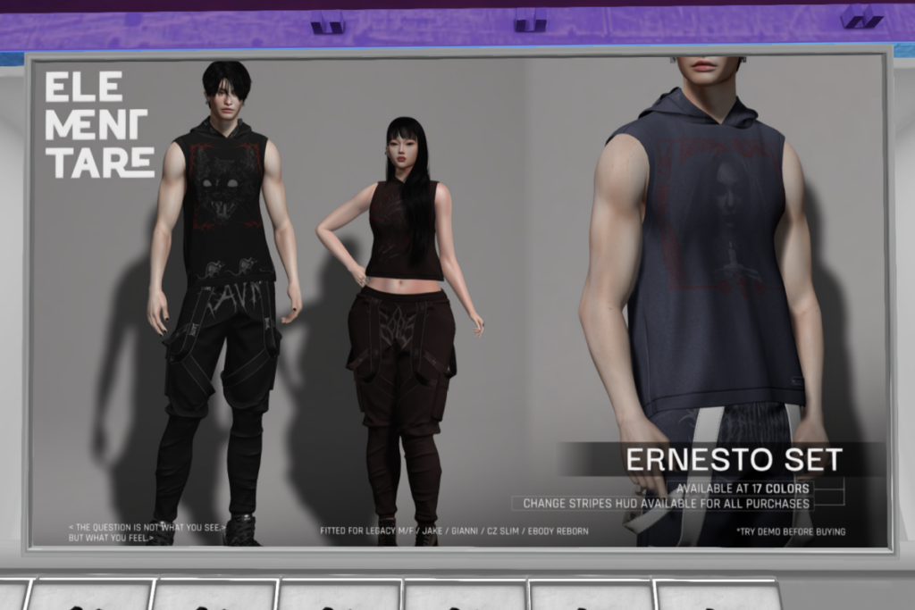 Ernesto Outfit - CZ Slim/Jake/Gianni/Legacy/Reborn, L$200-L$250 each/L$849-L$950 each FP