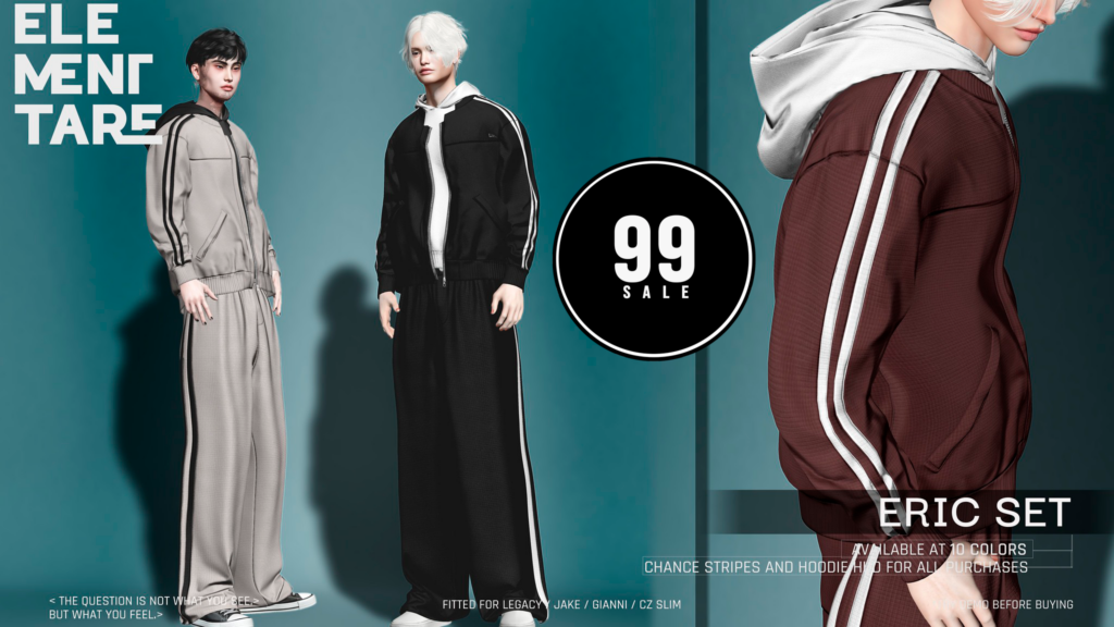 Eric Set - CZ Slim/Gianni/Jake/Legacy	&lt;a href=&quot;http://maps.secondlife.com/secondlife/Heartbreak/116/99/100&quot; target=&quot;_blank&quot;&gt;Teleport&lt;/a&gt;