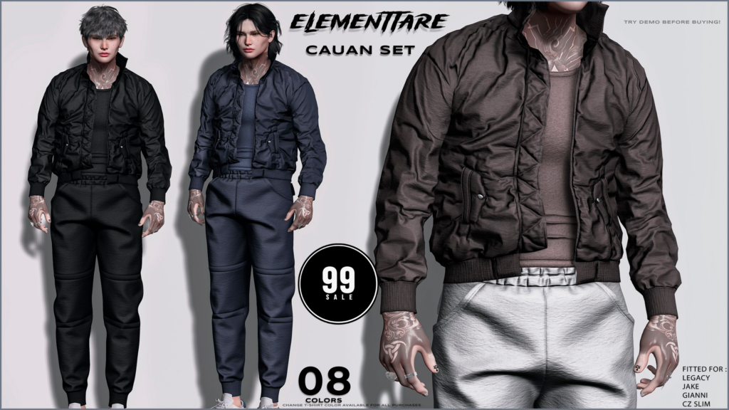 Cauan Set - CZ Slim/Gianni/Jake/Legacy	<a href="http://maps.secondlife.com/secondlife/Heartbreak/131/129/166" target="_blank">Teleport</a>