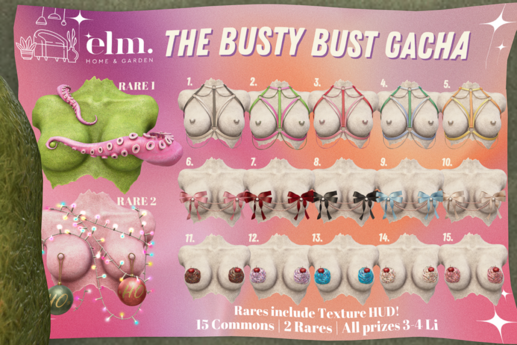 The Busty Bust Gacha, L$75 per play