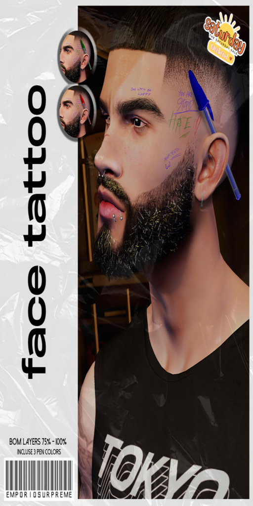 Face Tattoo - Fits Not Listed	&lt;a href=&quot;http://maps.secondlife.com/secondlife/Ember%20Island/115/27/3908&quot; target=&quot;_blank&quot;&gt;Teleport&lt;/a&gt;